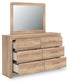 Kinlanni  Upholstered Platform Bed, Dresser, Mirror And Nightstand