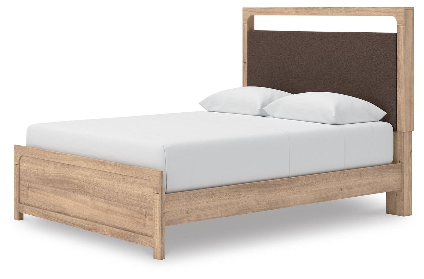 Kinlanni  Upholstered Platform Bed, Dresser, Mirror And Nightstand