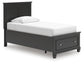 Lanolee  Panel Storage Bed, Dresser And Mirror
