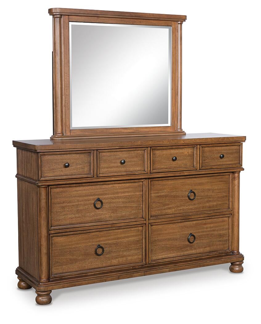 Rowlenstown California  Poster Bed With Mirrored Dresser