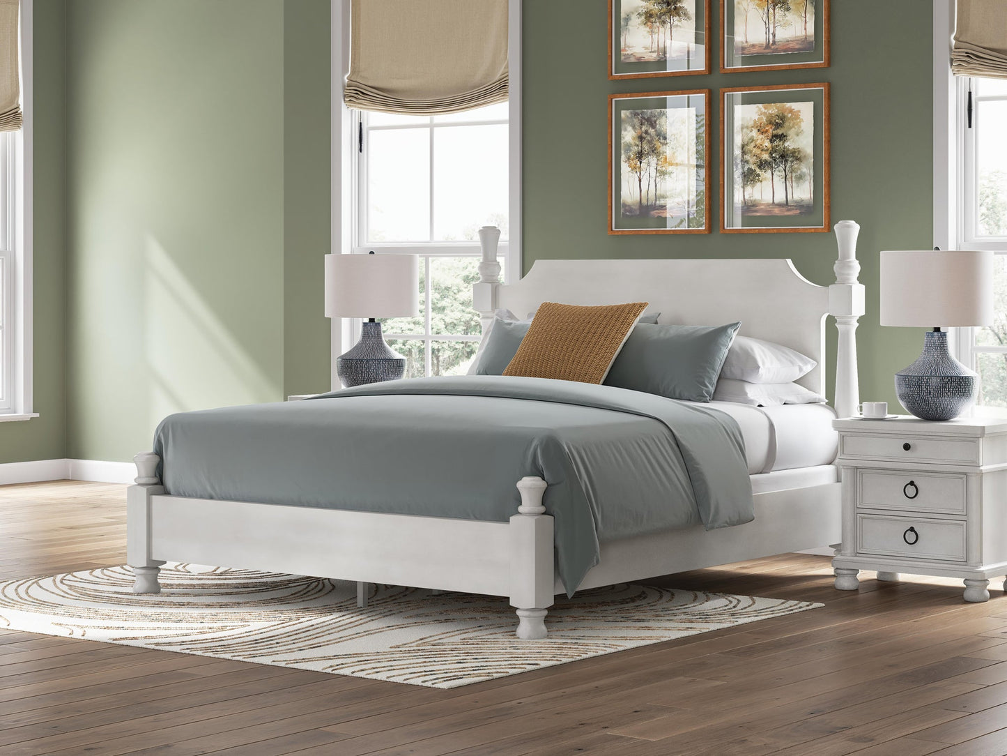 Rowlenstown California  Poster Bed, Dresser And Mirror