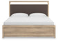 Kinlanni  Upholstered Panel Bed, Dresser And Mirror