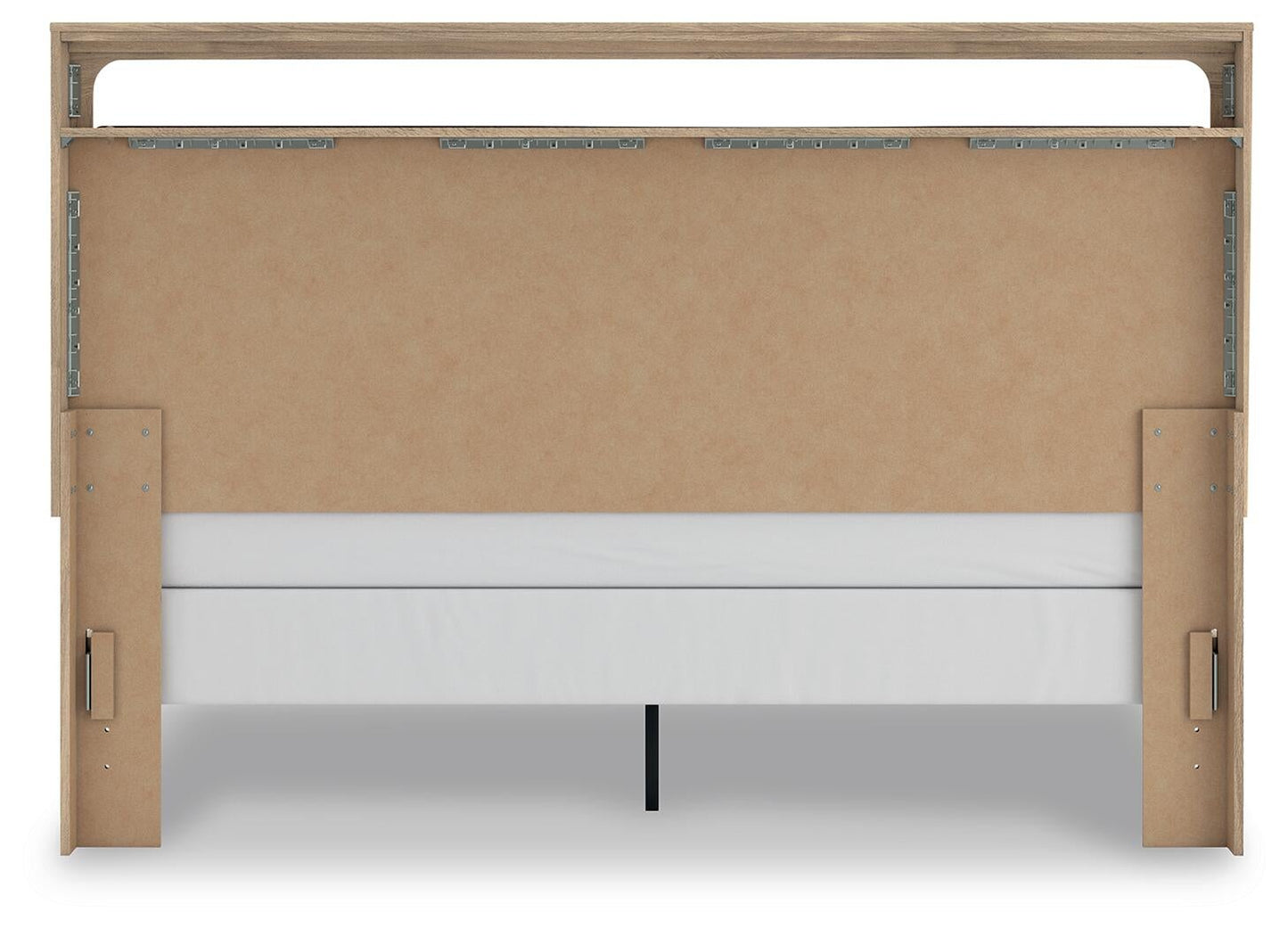 Kinlanni  Upholstered Panel Bed, Dresser And Mirror
