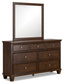 Danabrin  Panel Storage Bed, Dresser And Mirror