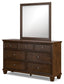 Danabrin  Panel Storage Bed, Dresser And Mirror