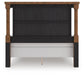 Rowlenstown  Poster Bed With Mirrored Dresser