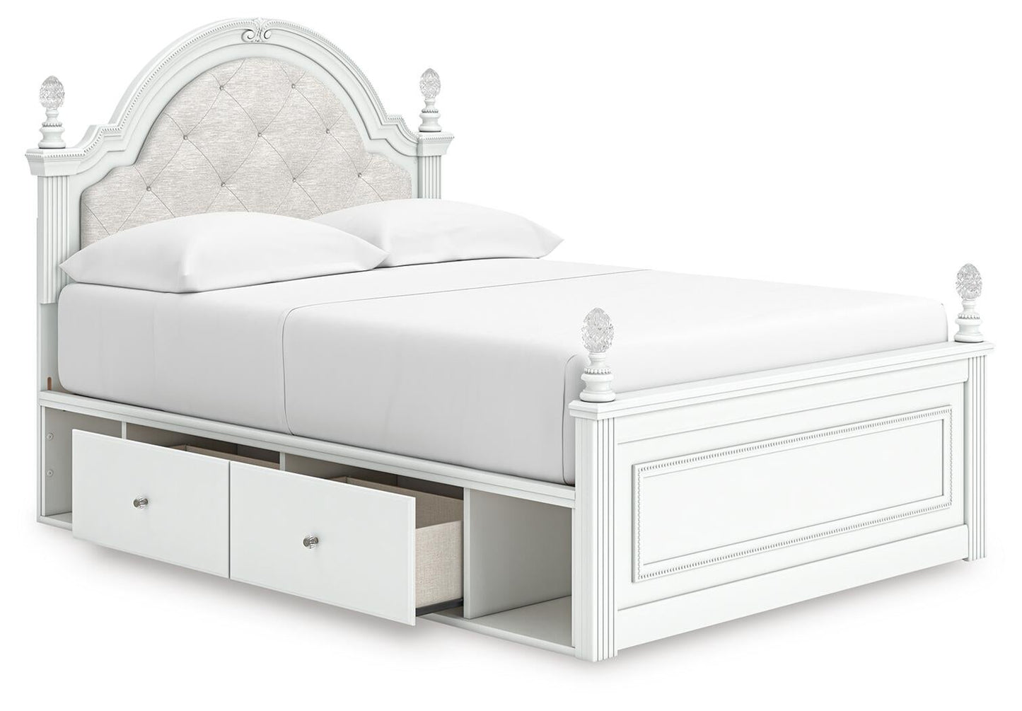 Kozlani  Upholstered Panel Storage Bed, Dresser, Mirror And Nightstand