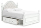 Kozlani  Upholstered Panel Storage Bed, Dresser And Mirror