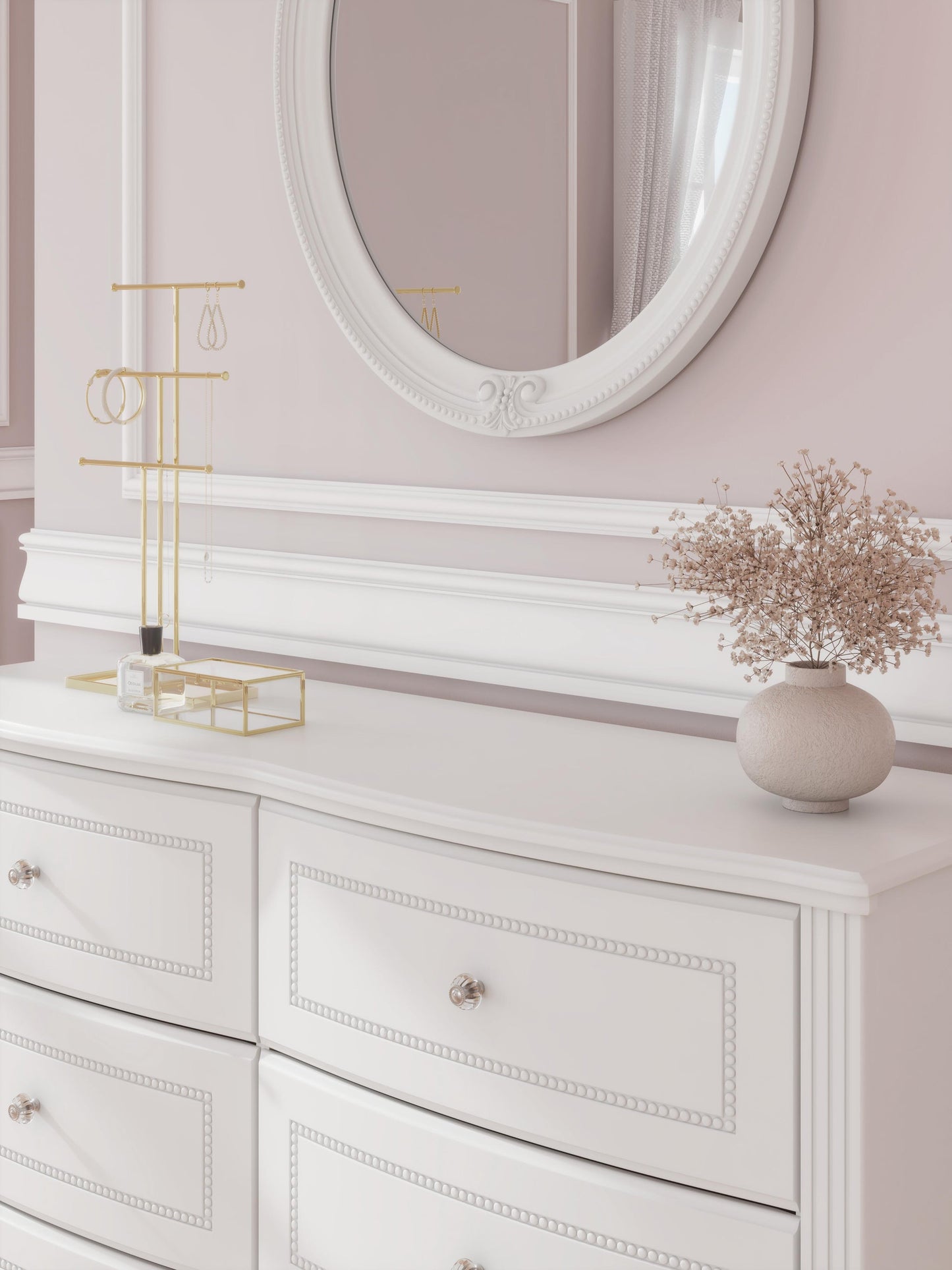 Kozlani  Upholstered Panel Storage Bed, Dresser, Mirror And Nightstand
