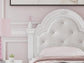 Kozlani  Upholstered Panel Bed, Dresser, Mirror And Nightstand
