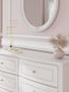 Kozlani  Upholstered Panel Bed, Dresser, Mirror And Nightstand