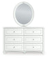 Kozlani  Upholstered Panel Bed, Dresser And Mirror