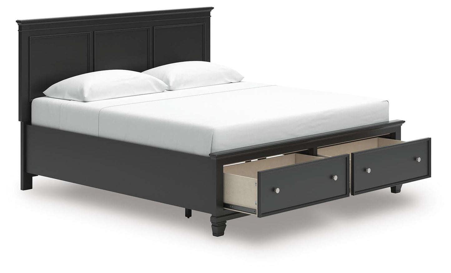 Lanolee  Panel Storage Bed, Dresser, Mirror And Nightstand