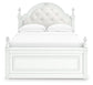 Kozlani  Upholstered Panel Bed, Dresser And Mirror