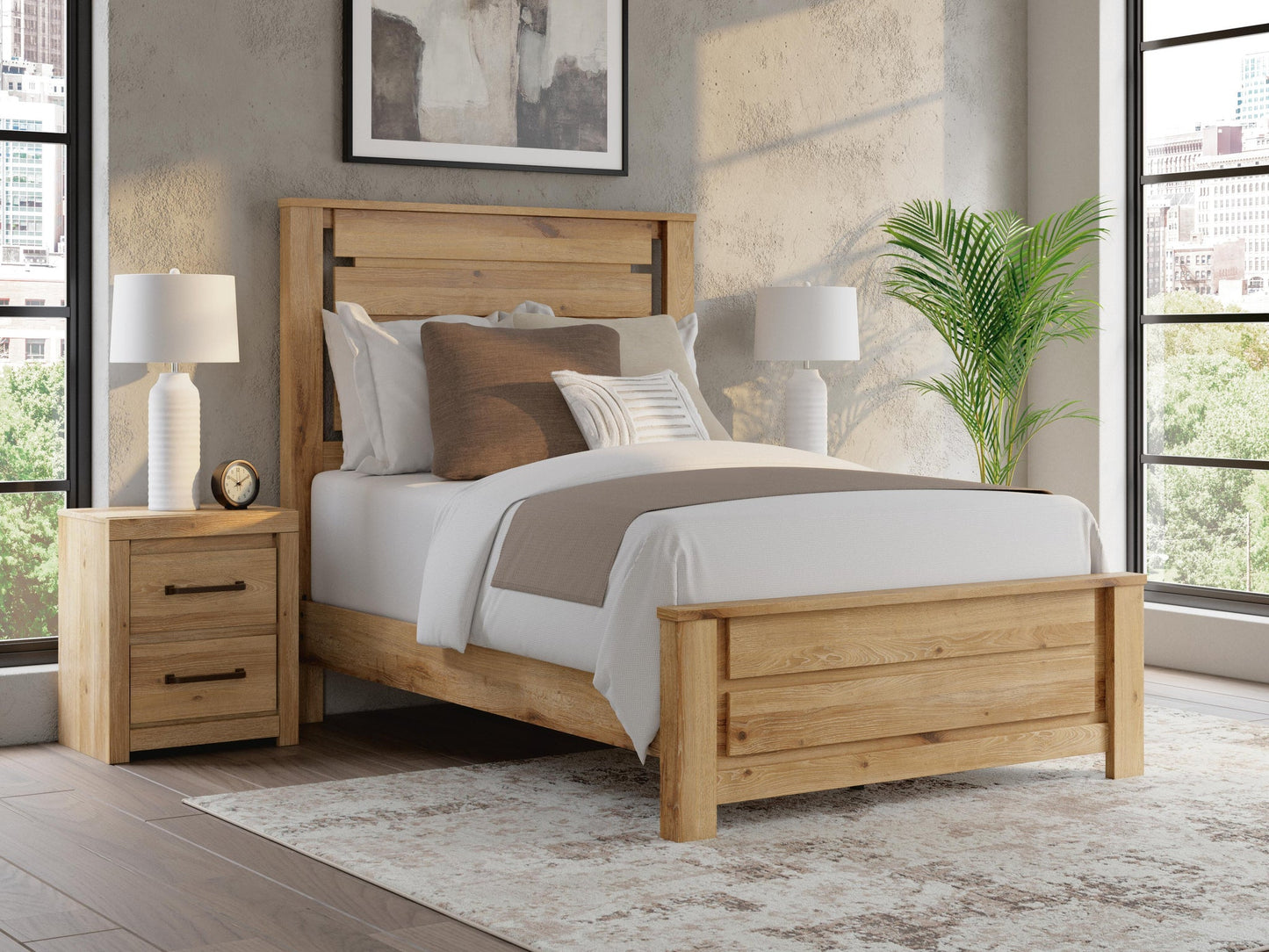 Brozmont  Panel Platform Bed