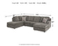 Seccional de dos piezas con chaise longue O'Phannon