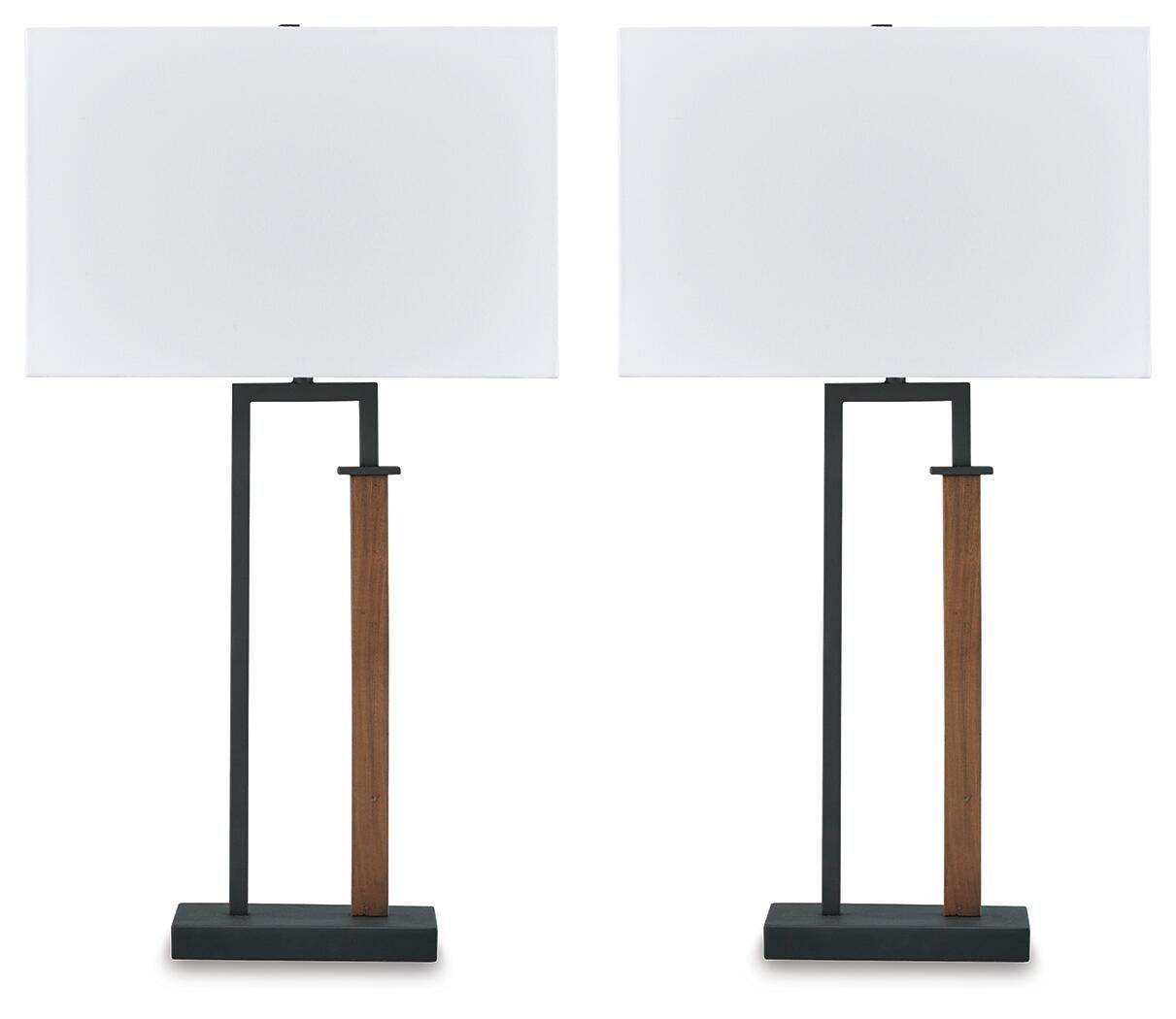 Lámpara de mesa de metal Voslen (2 unidades)