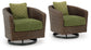 Horizon Hall - Sillón giratorio con cojín
