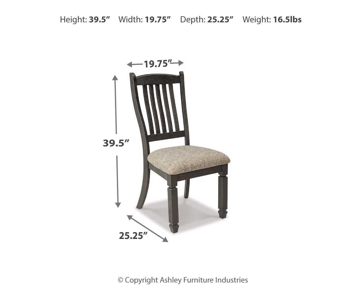 Silla auxiliar UPH de Tyler Creek Dining (2 unidades)