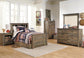 Cama-librería Trinell con 1 cajón grande de almacenamiento