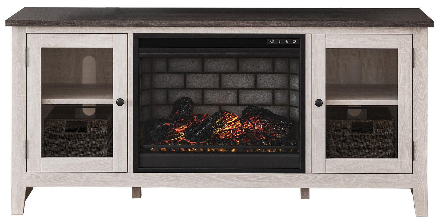 Mueble para TV Dorrinson de 60" con chimenea eléctrica