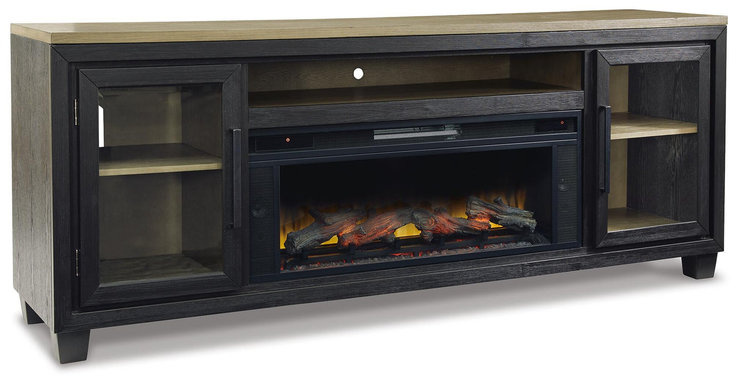 Mueble para TV Foyland de 83" con chimenea eléctrica