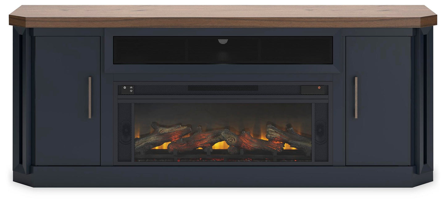 Mueble para TV Landocken de 83" con chimenea eléctrica