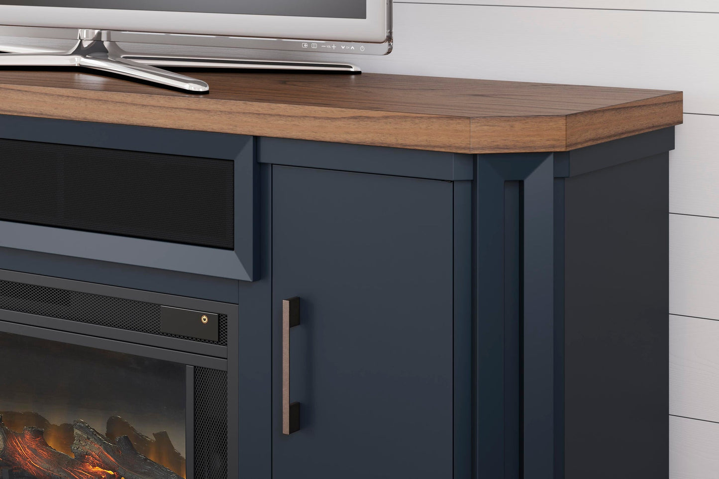 Mueble para TV Landocken de 83" con chimenea eléctrica