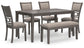 Juego de mesa de comedor Wrenning (6 piezas)