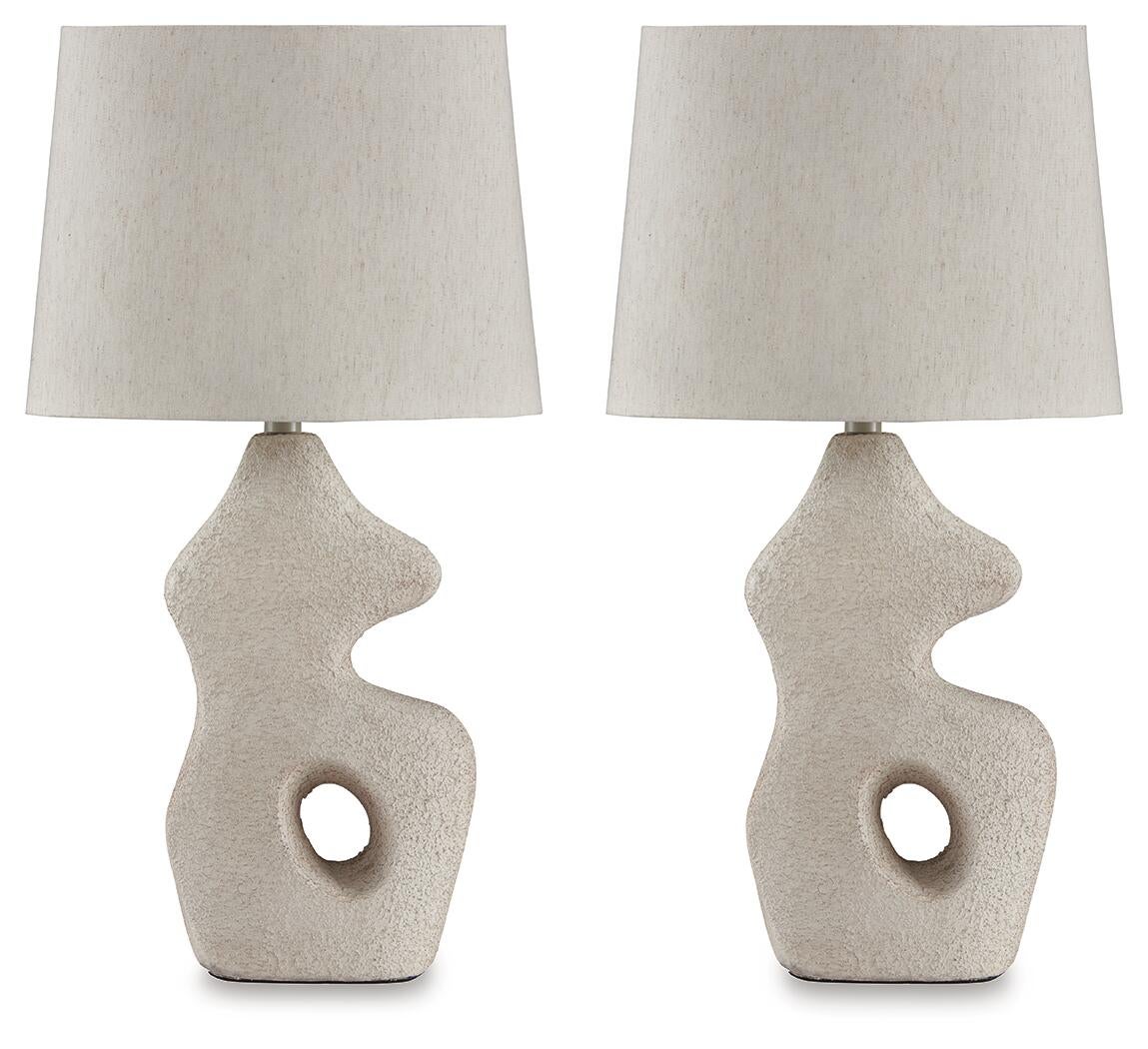 Lámpara de mesa de papel Chadrich (2 unidades)