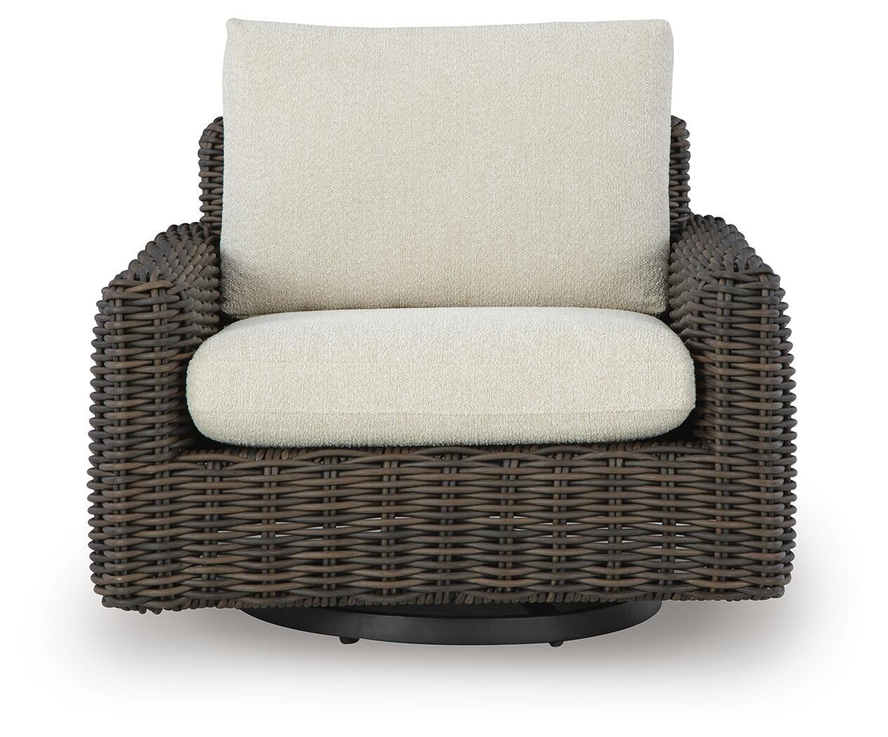 Sillón giratorio con planeador Kimora y cojín