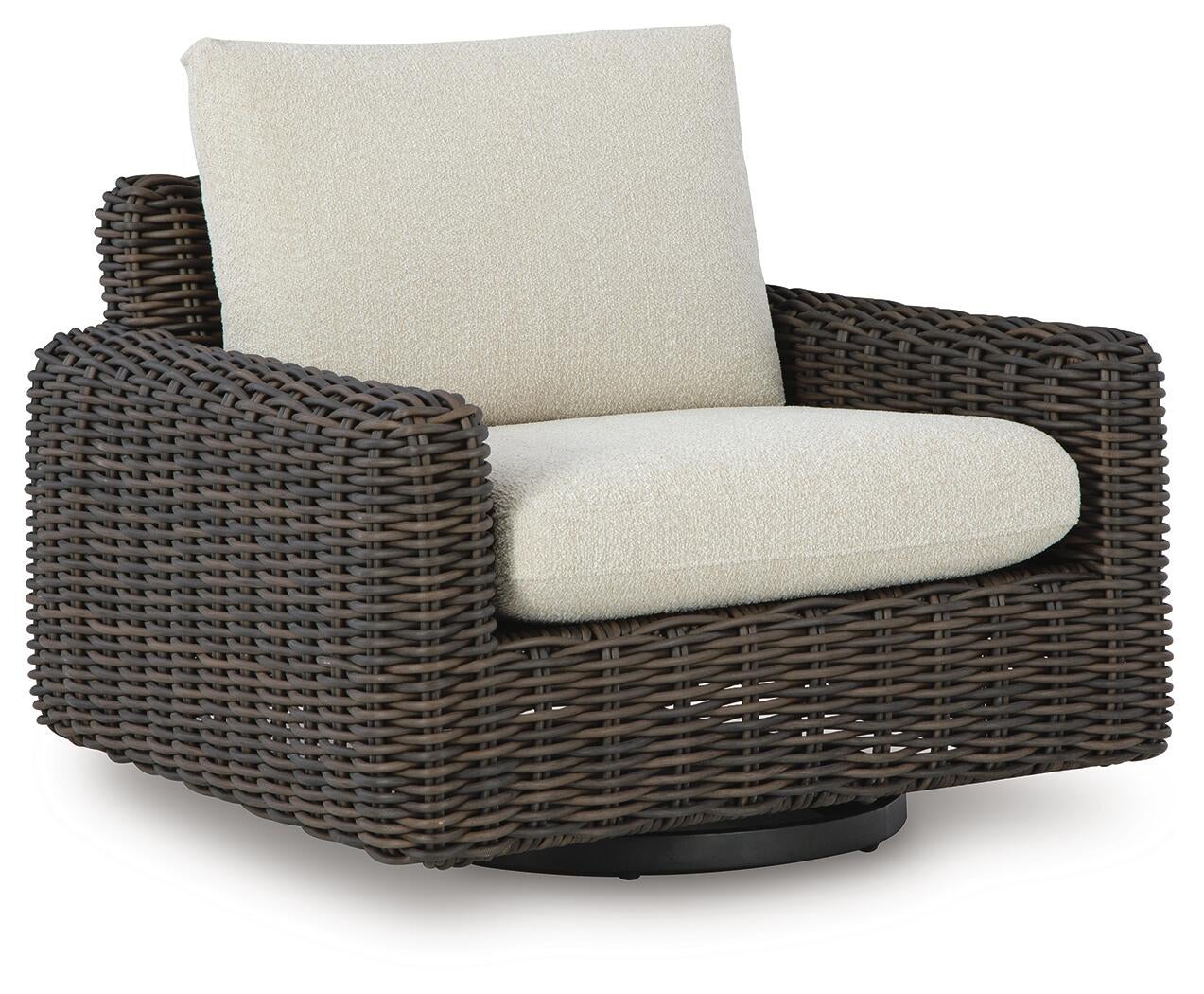 Sillón giratorio con planeador Kimora y cojín