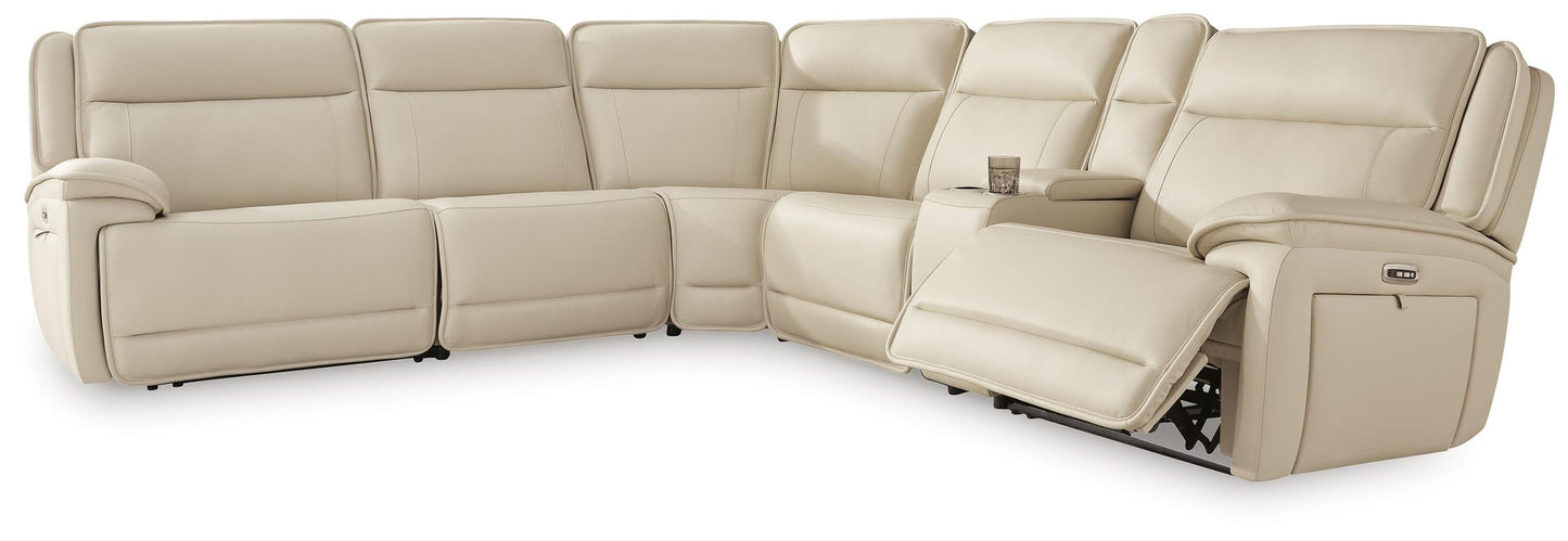 Seccional reclinable eléctrico Double Deal de 6 piezas