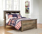 Cama con paneles y librería Trinell