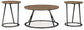 Juego de mesa auxiliar Cassbryn (3 piezas)
